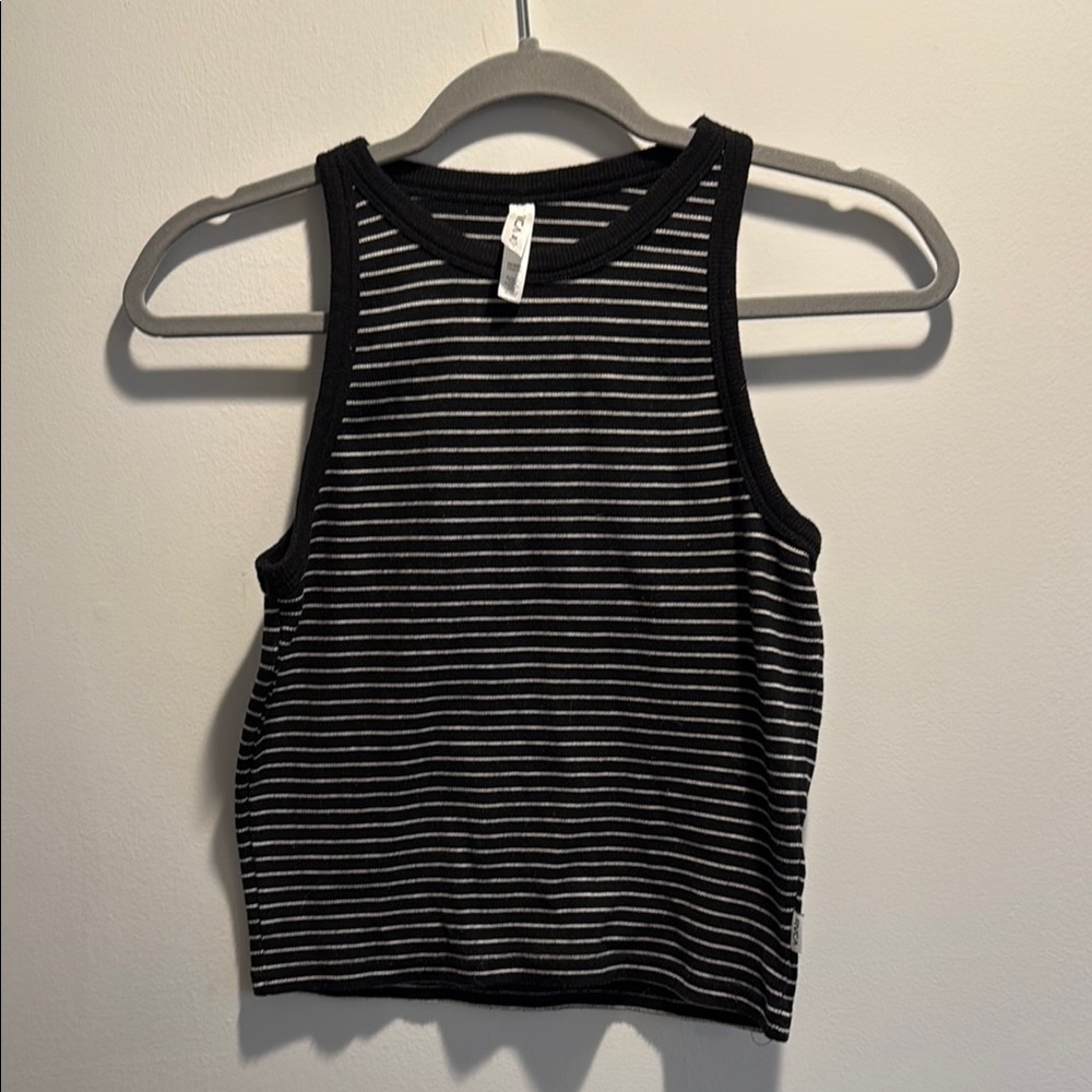 Black and White Striped Women's Tank Top